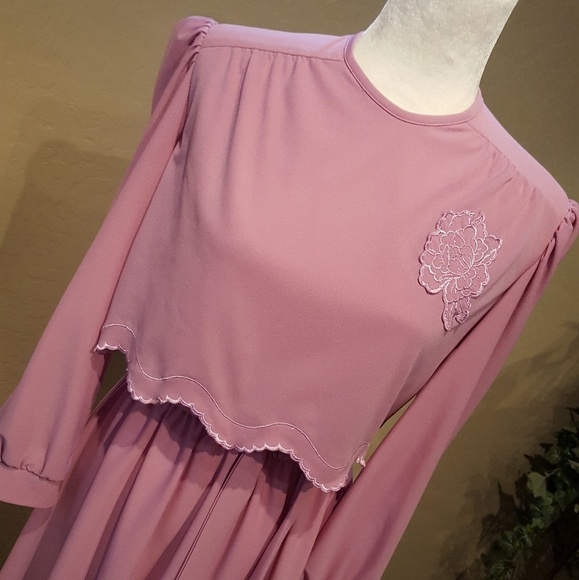 Vintage - Cathy Sue Dusty Rose Dress - Picture 3 of 8